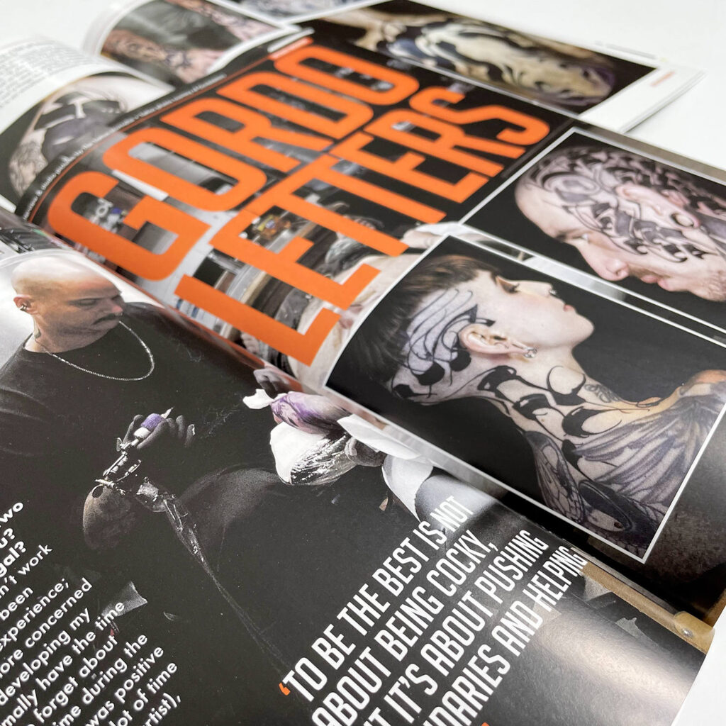 Gordoletters was interviewed for issue 201 of Total Tattoo magazine.